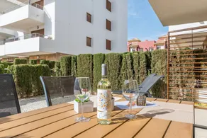 Family-friendly flat with terrace, pool & hot tub | Garden view - Image 4