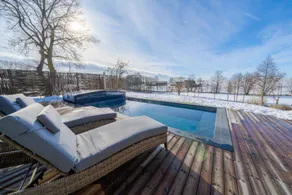 Chalet with private pool, sauna & terrace | Pool view | Pets are welcome - Image 5