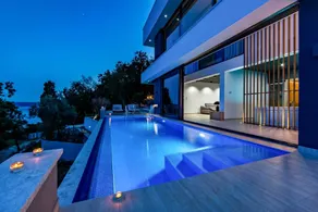 ESCAPE TO SERENITY: Modern 2 Bedroom Villa with Private Heated Infinity Pool, BBQ area, Large Garden, Jacuzzi, and Sauna with Breathtaking Sea Views - Image 4