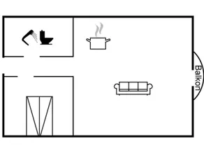 Apartment with 2 rooms for 4 persons - Image 2