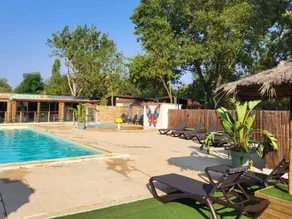 Child-friendly beautiful tent with terrace, barbeque & heated pool | River view | Pets allowed - Image 2