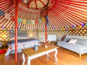 Yurt Stay with Terrace and Panoramic Views in Denneville - Image 2