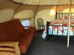Lotus Yurt in Vineyard Overlooking Monterey Bay near Los Gatos, California - Image 3