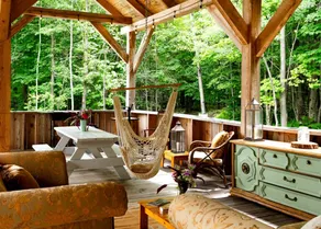Fantastic Pod with Barbecue Settled Between Trees in Hatley, Quebec - Image 3