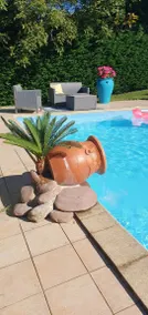Maison avec terrasse, barbecue et jardin | Vue piscine - Image 4
