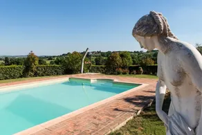 Typical villa with pigeon house known as “piccionaia” 2 km from Marciano della Chiana, in a hilly an - Image 2