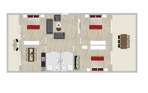 Flat with pool, terrace & garden - Image 5