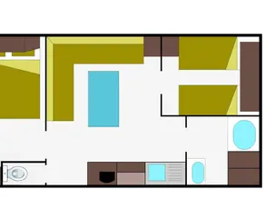 Mobile home with terrace & heated pool - Image 5