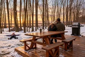 Lofted A-Frame Cabin with Direct Lake Access and Equipped Deck in Michigan - Image 3