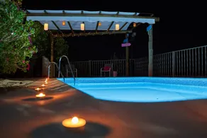 Holiday home with pool, barbeque & hot tub | Pool view - Image 2