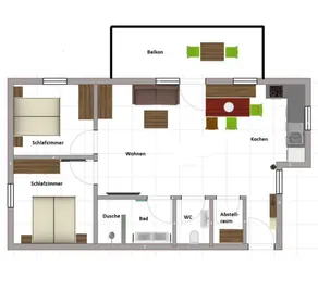 Maravilloso apartamento vacacional con 2 dormitorios para 6 personas - Image 3