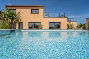 Holiday home with garden, terrace & pool | Garden view - Image 3
