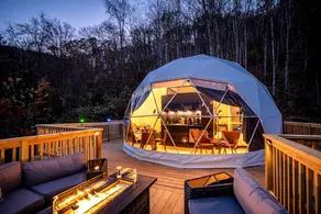 Romantic Geodesic Dome Hot Tub Under the Stars - Image 2