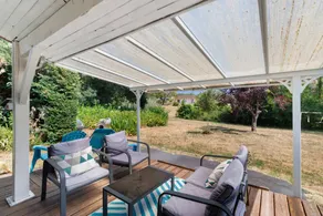 Holiday home with terrace, pool & garden | Garden view - Image 2