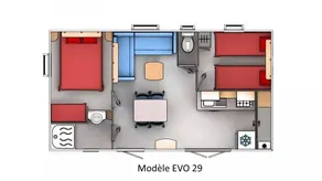 Camping de la Colline - 2 Bedroom Mobile Home - COMFORT - Air-conditioned 5 people - Image 2