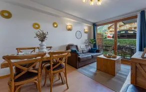 20m from ski lifts, floor -1, swimming pool, sauna, terrace, tv, ski locker, 34m², Les Orres - Image 2