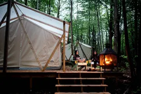 Stunning Safari Tent with Fire Pit in Hatley, Quebec - Image 3