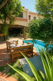 Beautiful dedicated room with pool, terrace & garden | Pool view - Image 3