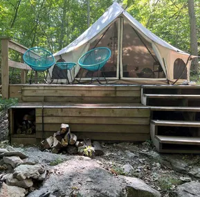 Beautiful Bell Tent Rental near Kansas City for Glamping in Missouri - Image 5