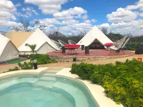 Glamping Bell Tent with Pool and Jacuzzi near Mérida, Mexico - Image 4