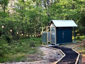 Rustic Converted School Bus with Outdoor Shower Near ORV Trails in Manistee National Forest, Michigan - Image 4