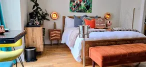 The Orange Fox Lux Room And Hot Tub At The Grumpy Schnauzer Guest House - Image 2