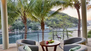 Luna Suite With two King Size Beds, With Walk out Terrace Overlooking the Beach - Image 4