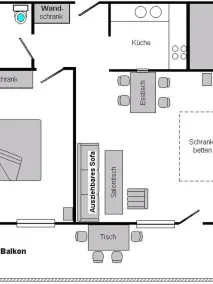 Appartamento con 3 camere da letto per 8 persone - Image 3