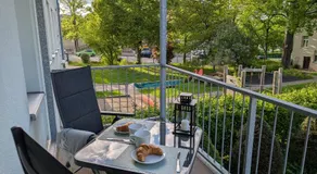Helles Studio mit Arbeitsplatz und Balkon - Image 5