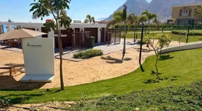 Ground peaceful chalet 3 bedroom with 6 king bed & 2 bathrooms &private garden marvelous land escape Murano resort Ain sokhna & A very beautiful sandy beach, and the beach is also very close to the chalet - Image 5
