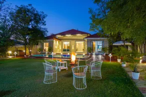 Alaya Stays 5 BHK Roohmon's Farm with Private Pool, Garden & Bar - Image 4