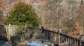 The Crannog Circular Riverside Retreat with Hot Tub - Image 5