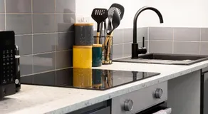 Private ensuite rooms with kitchen access by Irwell Stays - Image 5