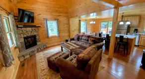 Brand New Log Home Well appointed great location with AC wifi cable fireplace firepit - Image 2