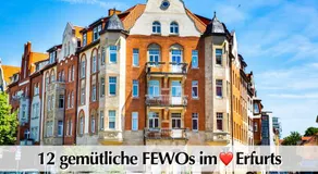 12 FEWOs im Jugendstilhaus mit Aufzug, großer Terrasse, Kingsize-Betten, 250Mbts WLAN, 55 Zoll Smart-TV - Nur ein kurzer Spaziergang durch den Park Venedig zur Krämerbrücke - Gaststätte im Haus - Image 2