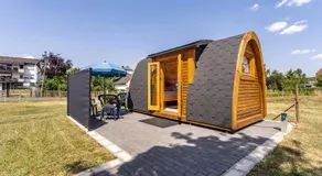 ‘Campingpod en el prado de alpacas’ con terraza y jardín privados - Image 4