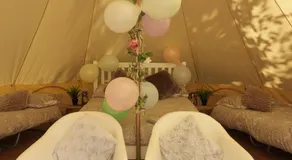 Hopgarden Glamping and camping - Luxury furnished Bell tents & Shepherd huts plus camp field to pitch your own tents - Image 5