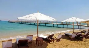Ground peaceful chalet 3 bedroom with 6 king bed & 2 bathrooms &private garden marvelous land escape Murano resort Ain sokhna & A very beautiful sandy beach, and the beach is also very close to the chalet - Image 3