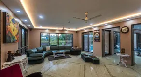 SaffronStays Aura - 4BR luxury pool villa with gym, BBQ deck, lawns & indoor games near Kihim Beach - Image 4