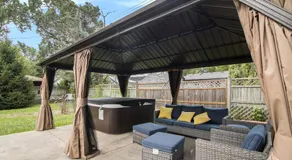 Hot Tub Sauna Fire Pit Outdoor Living Elegant Ranch - Image 5