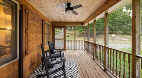 Shenandoah dog friendly cabin in the trees - River access, BBQ, propane fire pit, outdoor dining & lounging, wood fireplace, screened in front porch and gated back deck! - Image 3
