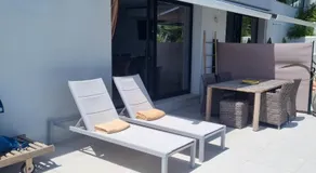 Ferienwohnung mit Grill, beheiztem Pool und Garten | Meerblick | Perfekt für die Arbeit von Zuhause - Image 2