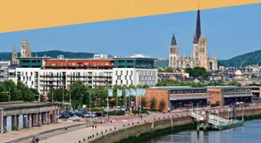 Rouen : Vue panoramique sur la seine avec parking - Image 4