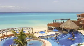 SUNSET FISHERMEN BEACH & SPA RESORT-Optional All Inclusive- 3 UNITS CHOICE-ROOM - 344A Ocean view with terrace- ROOM 344B No terrace, View from window to park - STUDIO 344C Ocean View Studio for 2- Playacar Beach, Phase 1-NO ELEVATOR! - Image 2