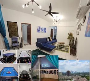 Homestay MAHLIGAI VIEW near Masjid Shah Alam, UITM Shah Alam, I-City, stadium shah alam, SACC, PKNS, IDCC, MSU, 17 min kuala lumpur & klang, max 10 people, free food, snooker, pingpong, indoor games, swimming pool, fast wifi - Image 2