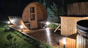 Domki trzy jeziora z zewnętrznym SPA - sauna, balia do schładzania i jacuzzi - Image 3