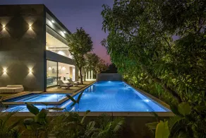 SaffronStays Six Degrees - 6BR pool villa with high-ceiling interiors, lawns, swings & pool table near Awas Beach - Image 4
