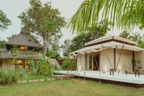ELIVAAS privé Ananta Bliss Talam Pet-friendly Retreat On 1-Acre of Land With 2-BHK Villa & a Tent, Pool, Gazebo, Garden & a Firepit - Image 4