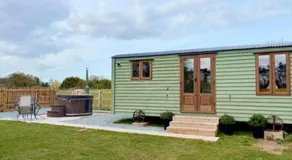 Shepherds hut surrounded by alpacas and ponies - Image 5