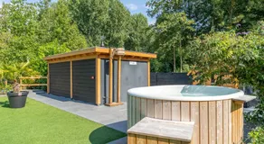 Blauwe Tiny House 6 persoons - Image 5